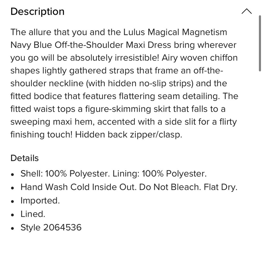 Lulus Magical Magnetism Navy Blue Off-the-Shoulder Maxi Dress - Picture 6 of 7